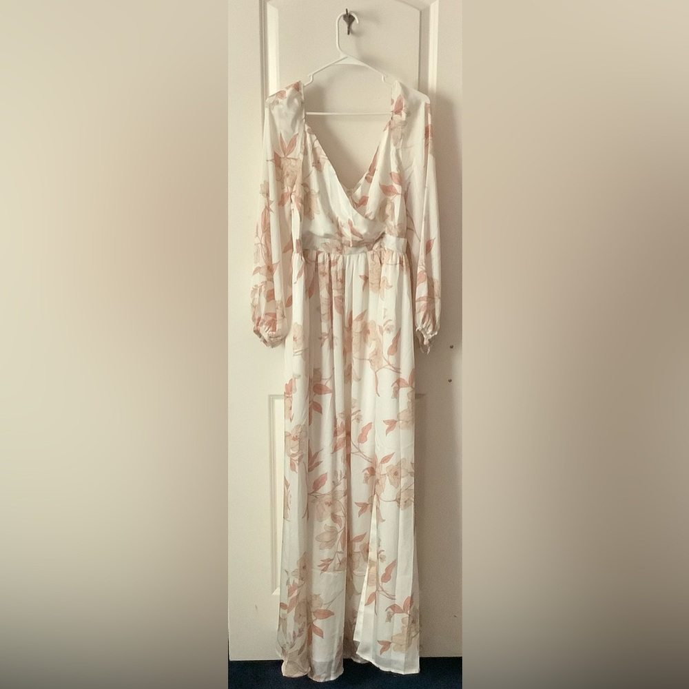Baltic Born Cream and Pink Floral Maxi Dress